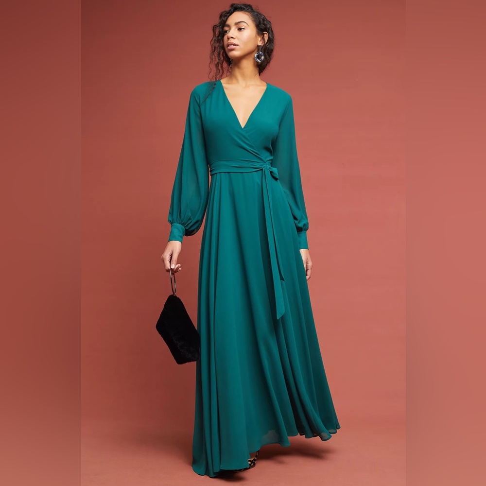 NWOT - Anthropologie Yumi Kim Giselle Maxi Dress - Emerald Green - Small
